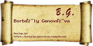Borbély Genovéva névjegykártya